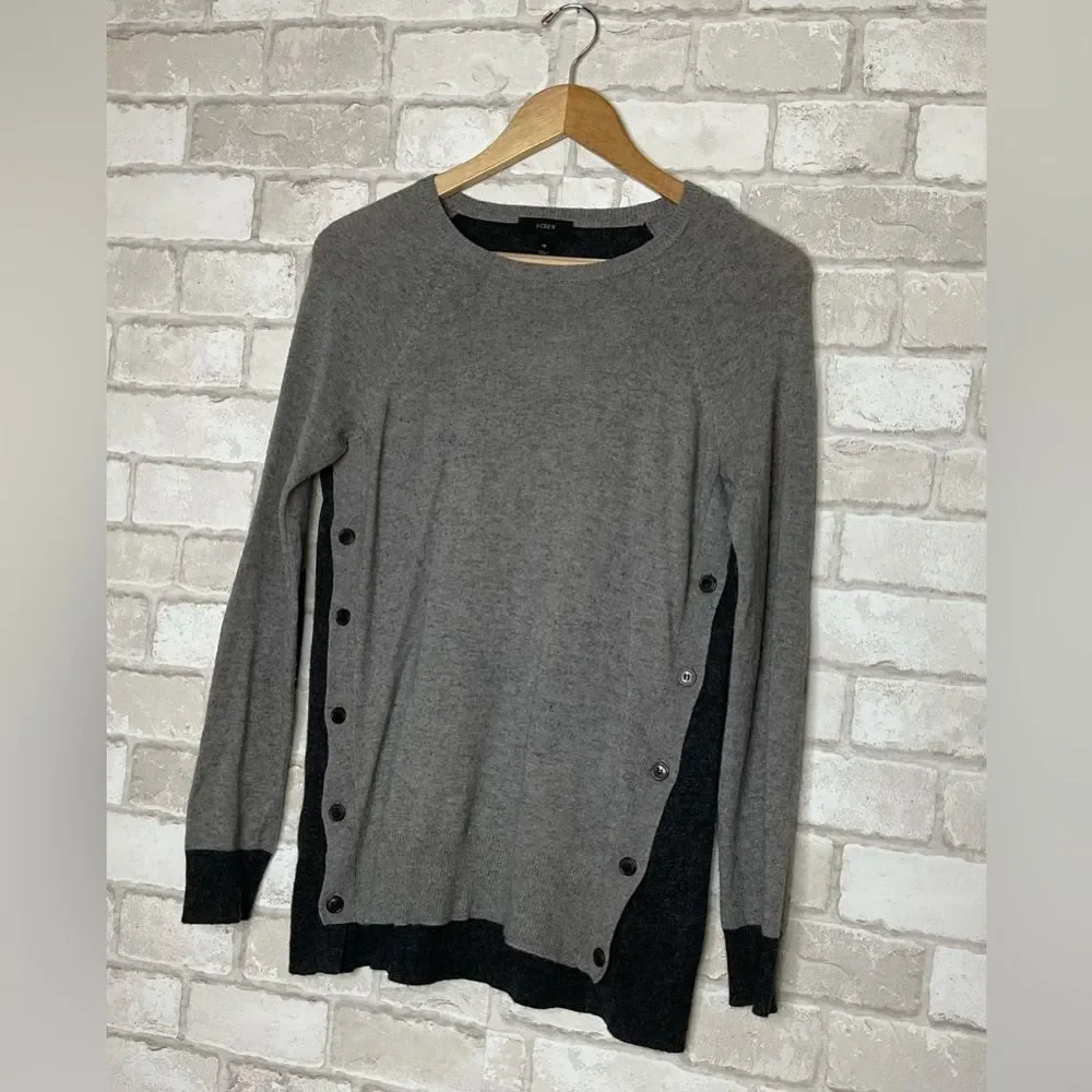J. Crew Gray Wool & Rabbit Hair Blend Crewneck Sweater Size XS
